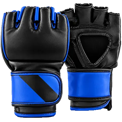 Black And Blue MMA Gloves Pair