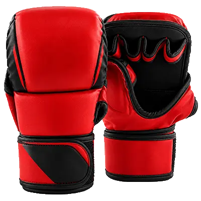 Black And Red MMA Gloves Pair