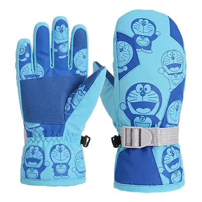 Child winter Gloves Doraemon style blue colour